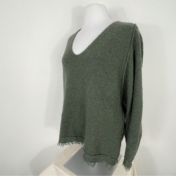 Free People Bohemian Irresistible Fringe Wool Linen Oversized Slouchy Sweater - Picture 6 of 10